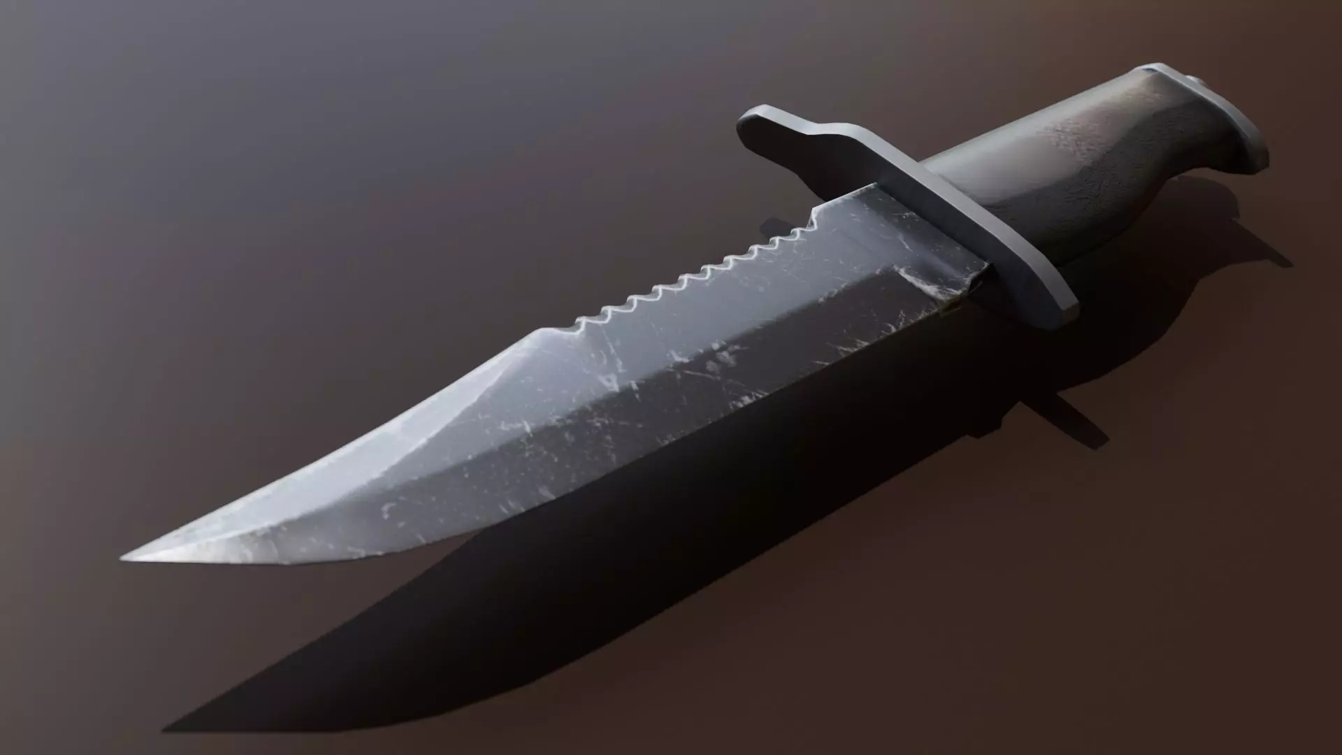 Combat Knife Low-Poly 3D Model  Low-poly 3D model_0