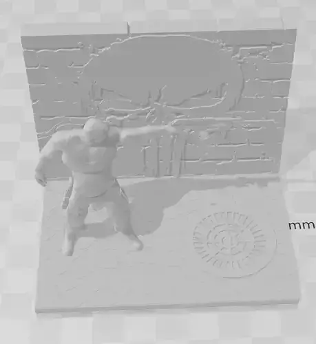 The Punisher wrestler pointing at something 3D print model