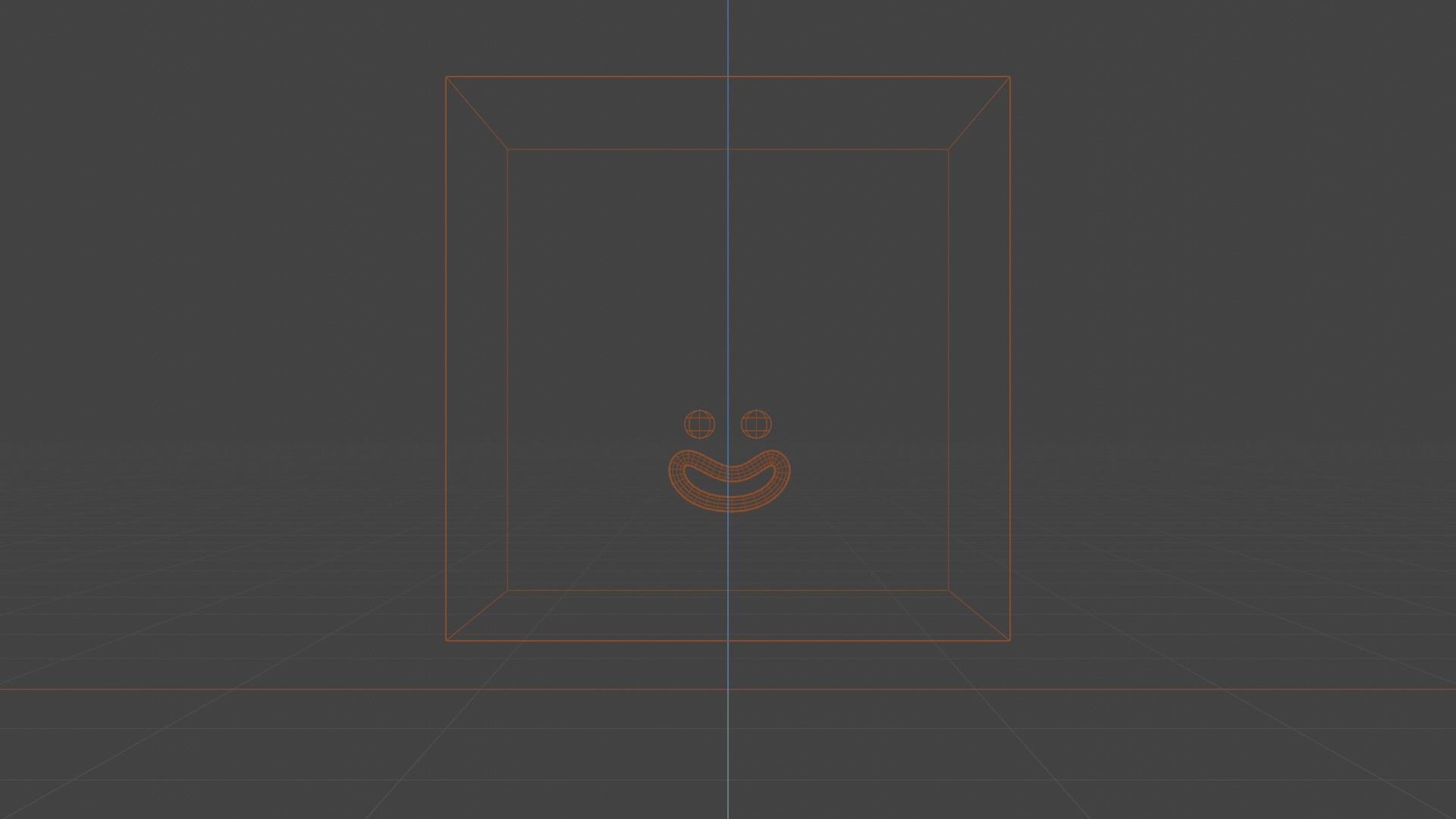 Happy Default Cube Orange - Funny Cartoon Style Lowpoly Low-poly 3D model_11