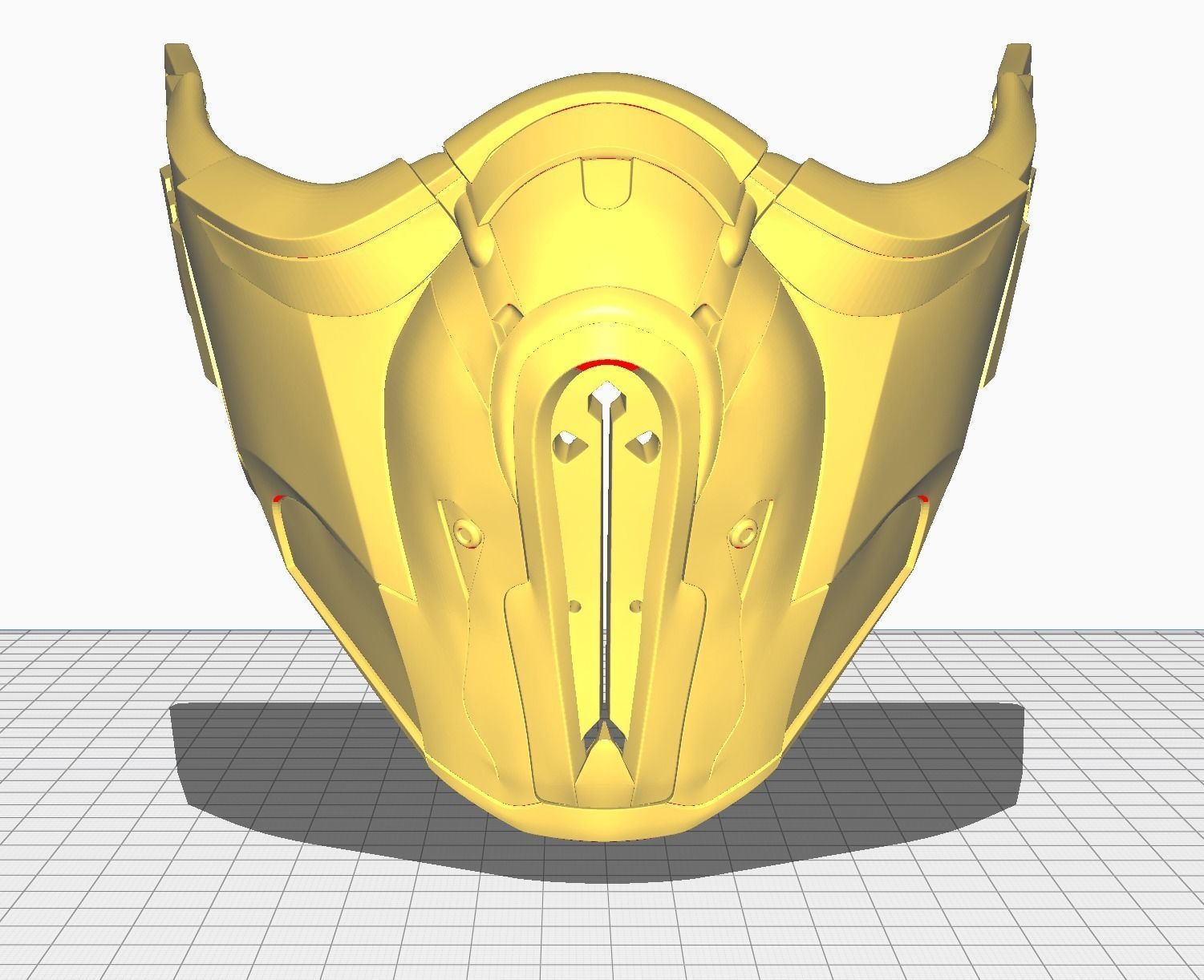 Mortal Kombat Sub Zero Face Mask Free 3D print model_1