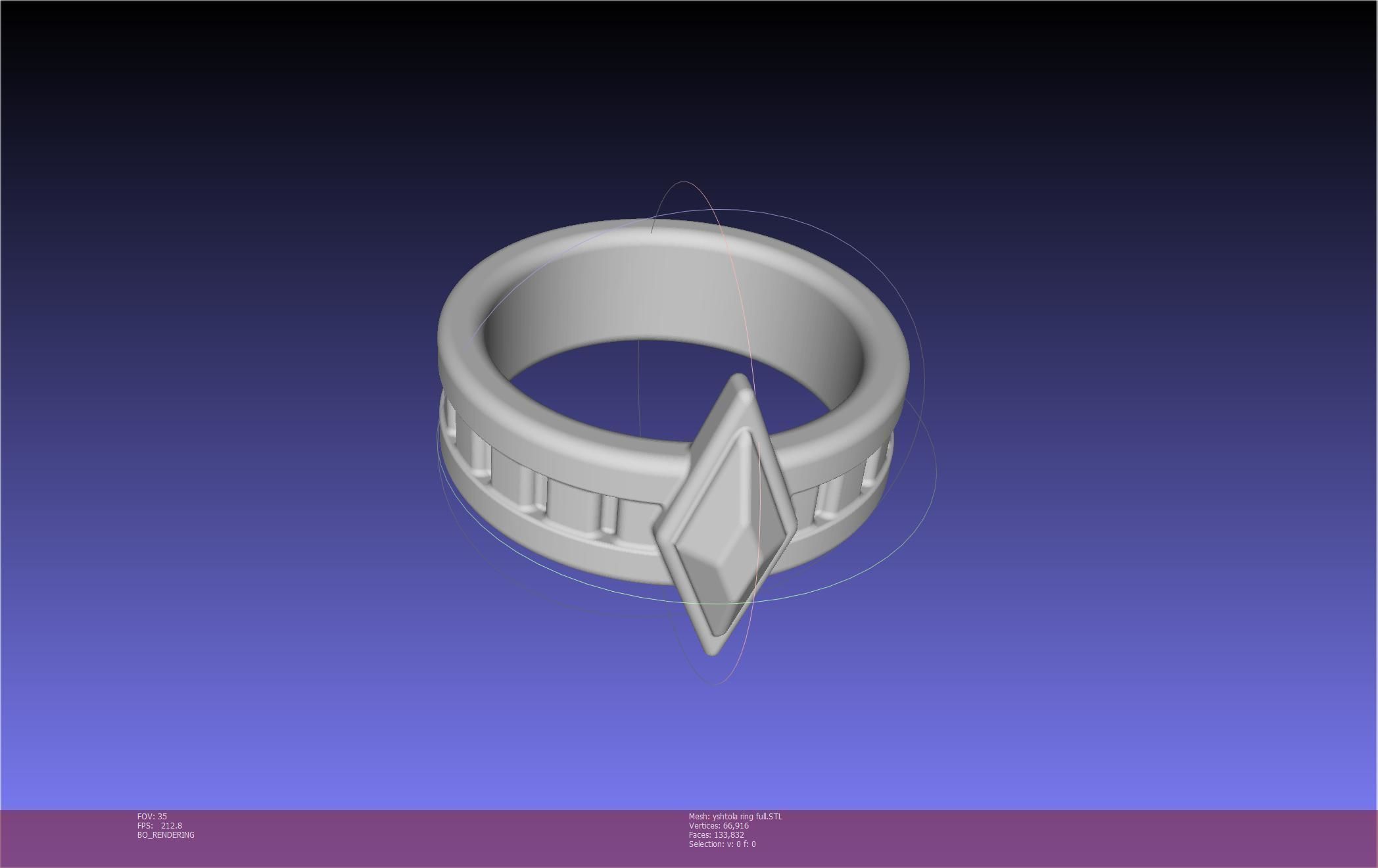 Final Fantasy XIV Yshtola Ring Printable Model 3D print model_53