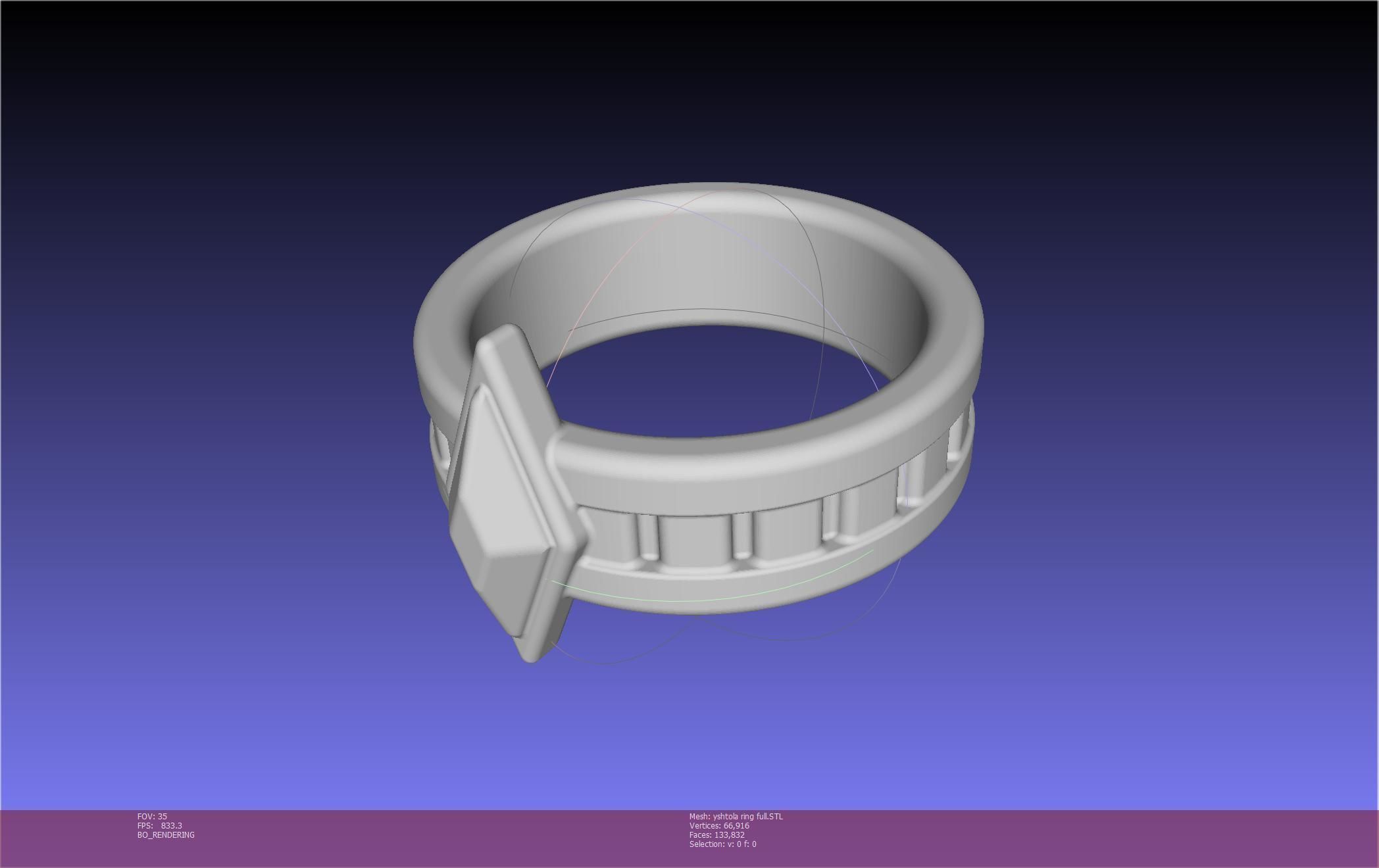 Final Fantasy XIV Yshtola Ring Printable Model 3D print model_45
