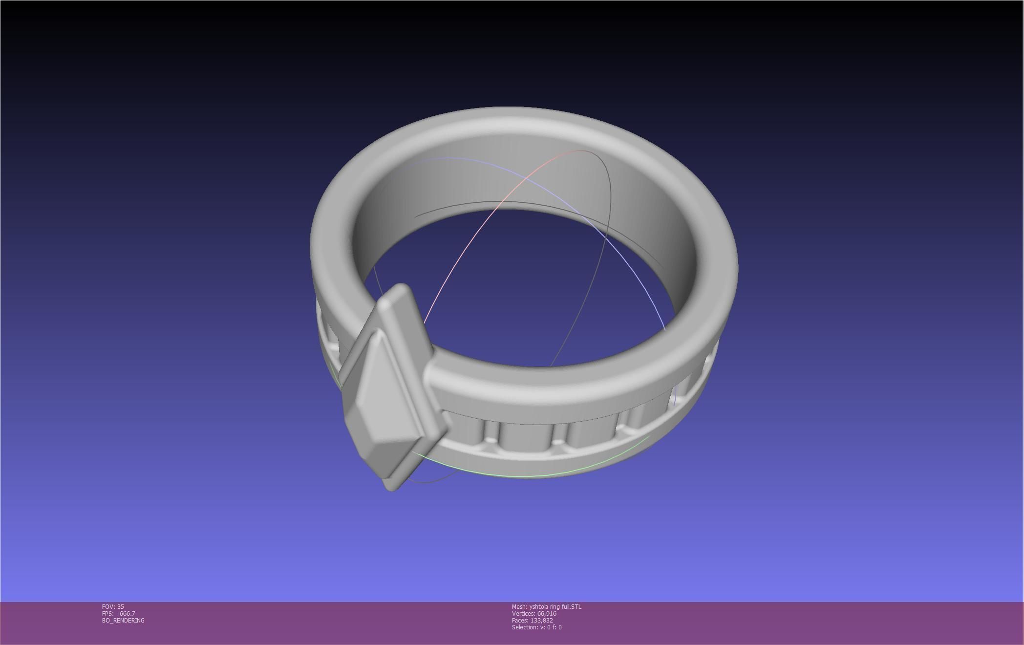 Final Fantasy XIV Yshtola Ring Printable Model 3D print model_47