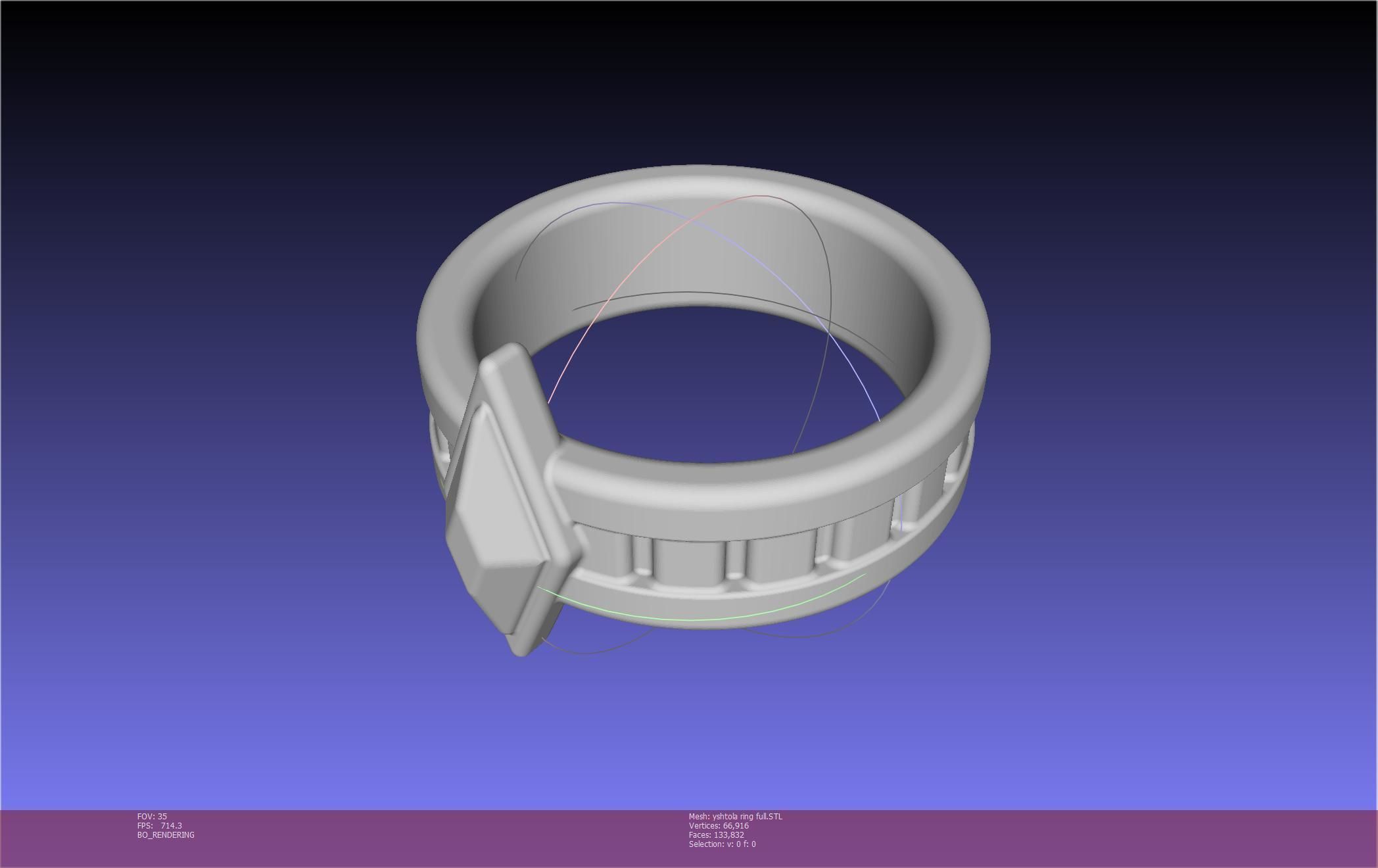 Final Fantasy XIV Yshtola Ring Printable Model 3D print model_51