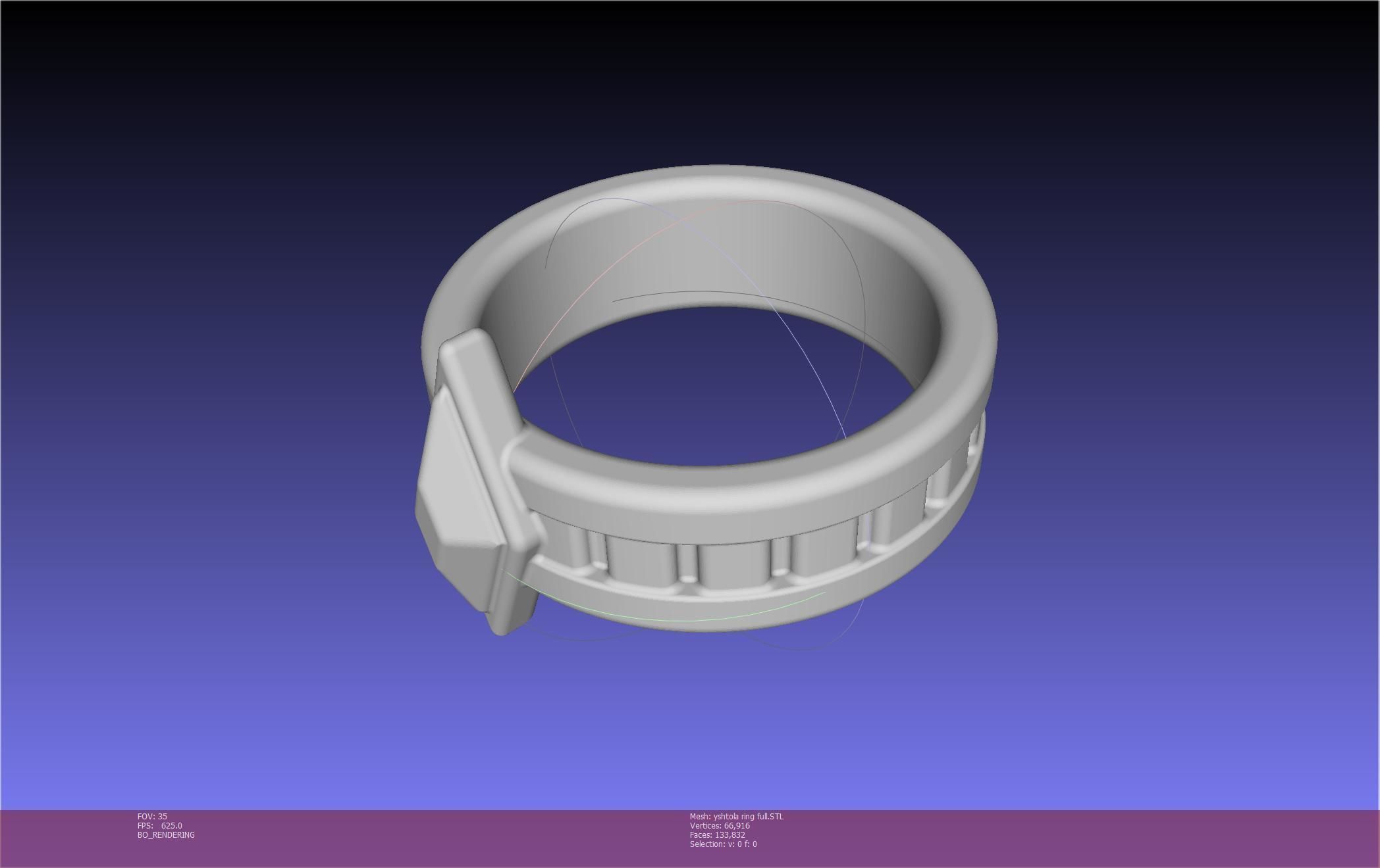 Final Fantasy XIV Yshtola Ring Printable Model 3D print model_60