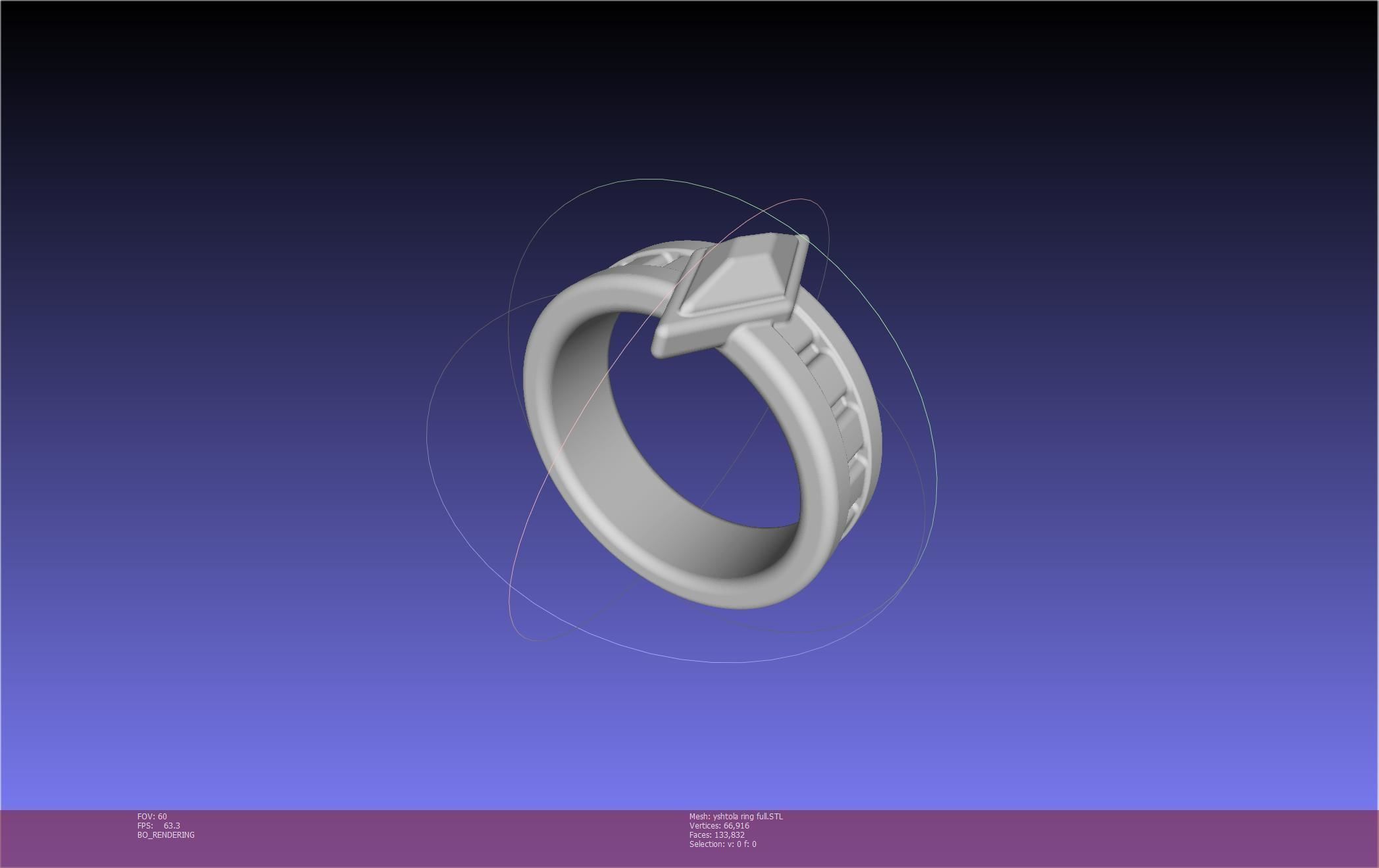 Final Fantasy XIV Yshtola Ring Printable Model 3D print model_19