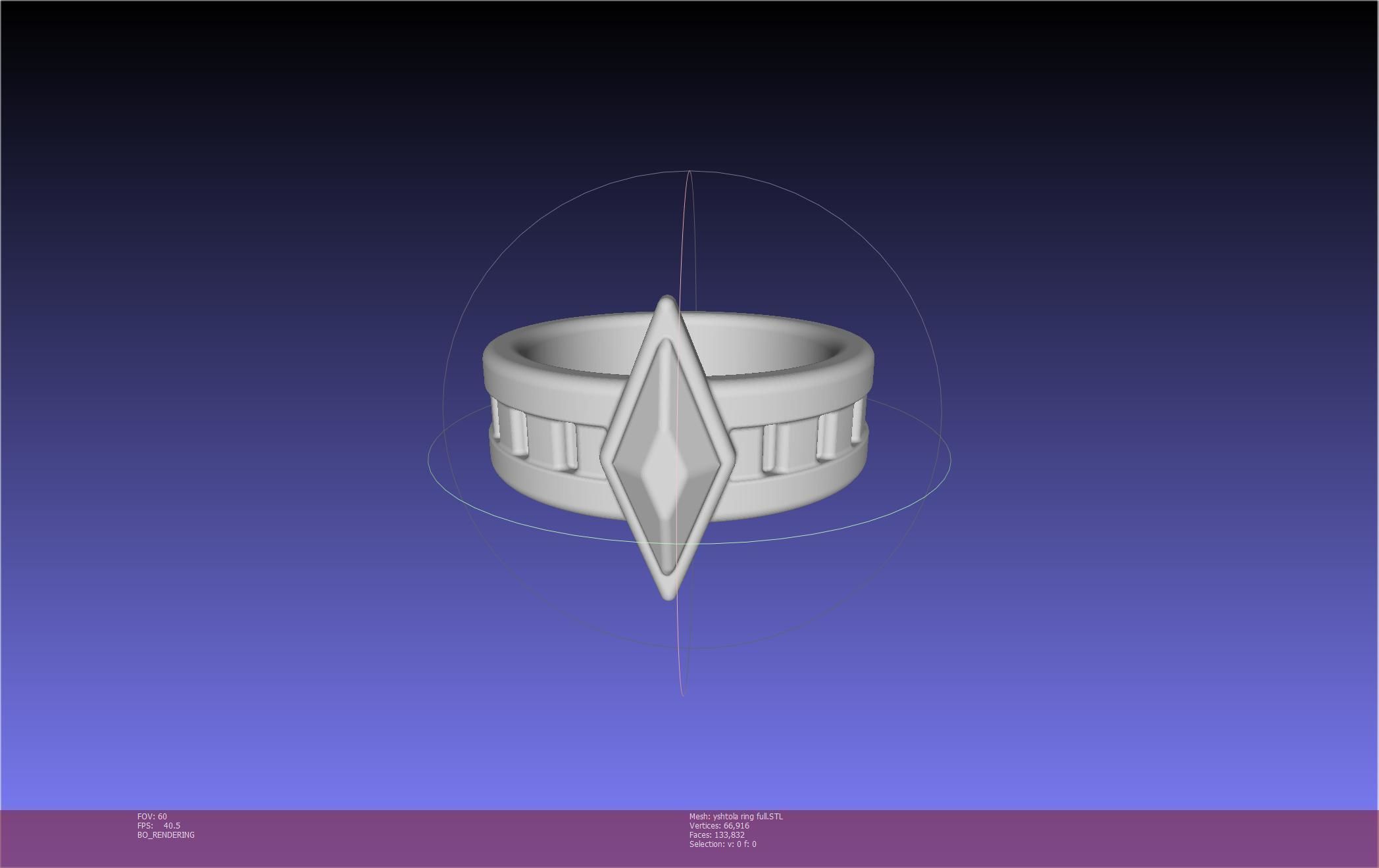 Final Fantasy XIV Yshtola Ring Printable Model 3D print model_5