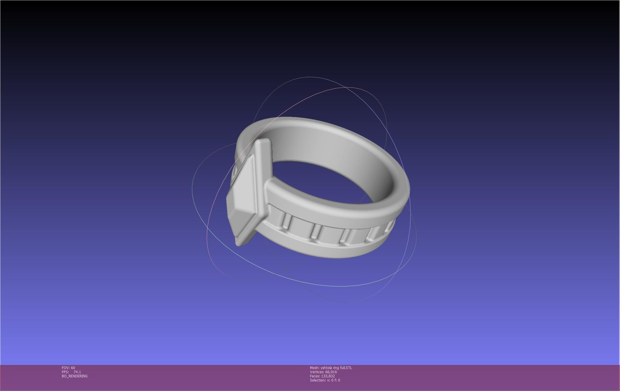 Final Fantasy XIV Yshtola Ring Printable Model 3D print model_2