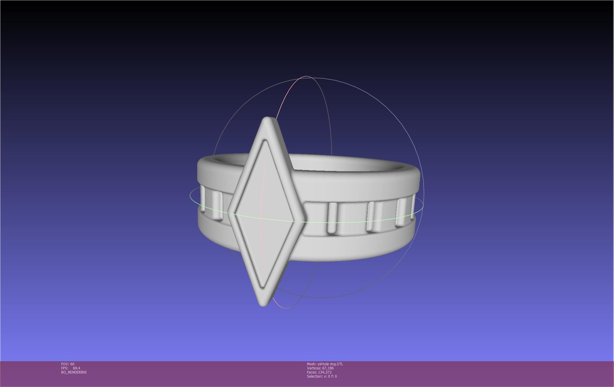 Final Fantasy XIV Yshtola Ring Printable Model 3D print model_1