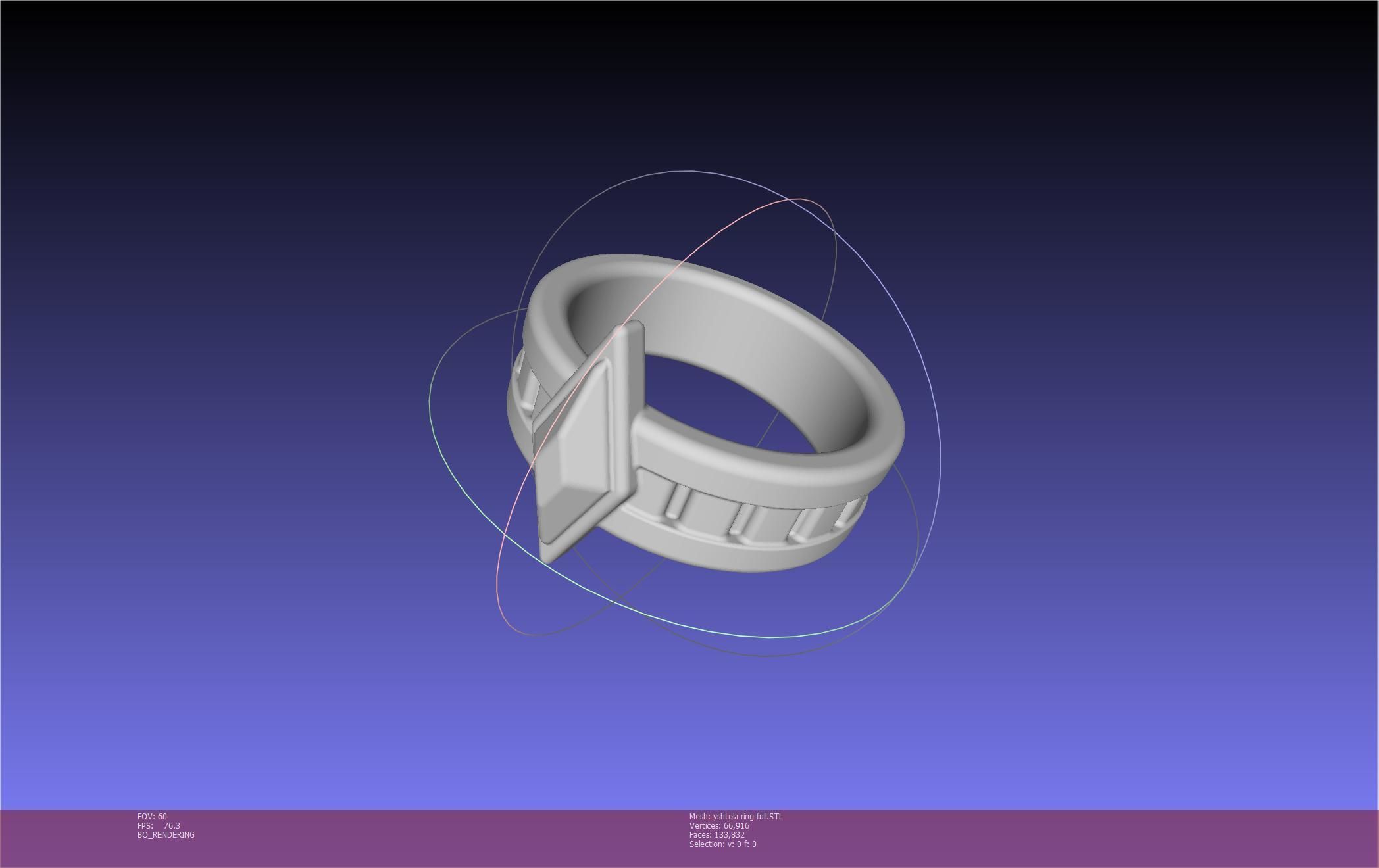 Final Fantasy XIV Yshtola Ring Printable Model 3D print model_3