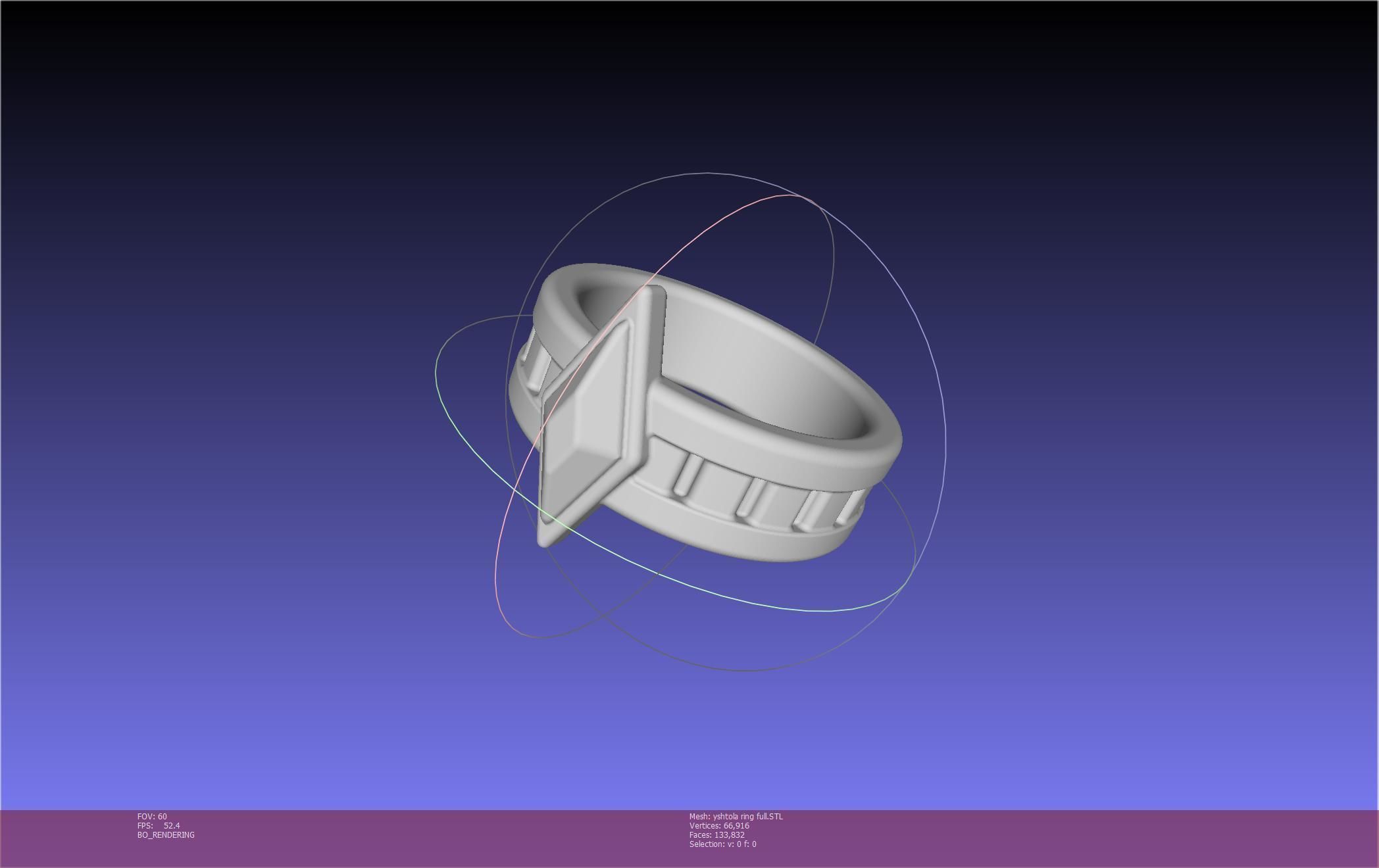 Final Fantasy XIV Yshtola Ring Printable Model 3D print model_21
