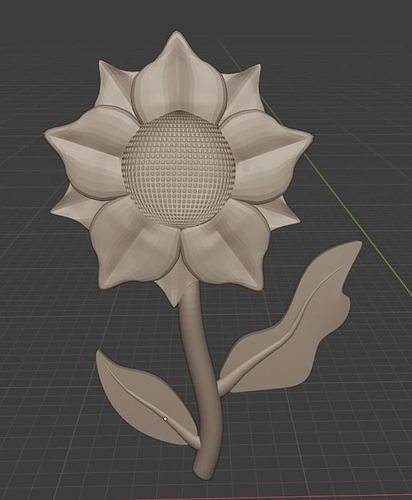 Sunflower pendant 3D print model