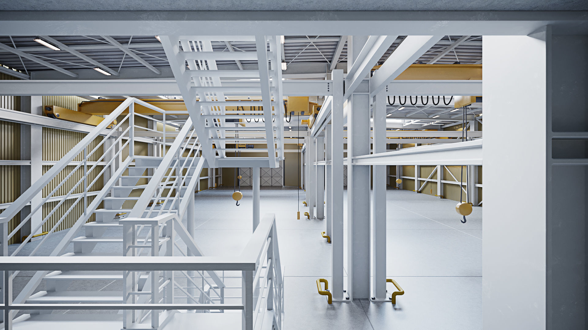 Warehouse Interior - Exterior 3D model_8