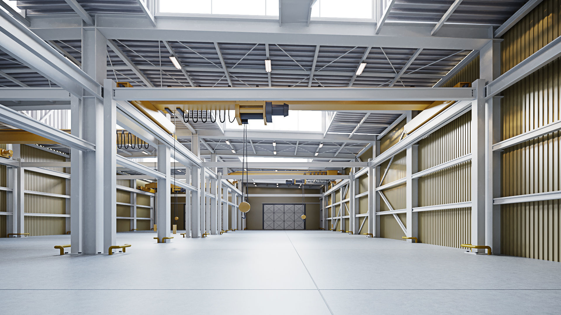 Warehouse Interior - Exterior 3D model_5