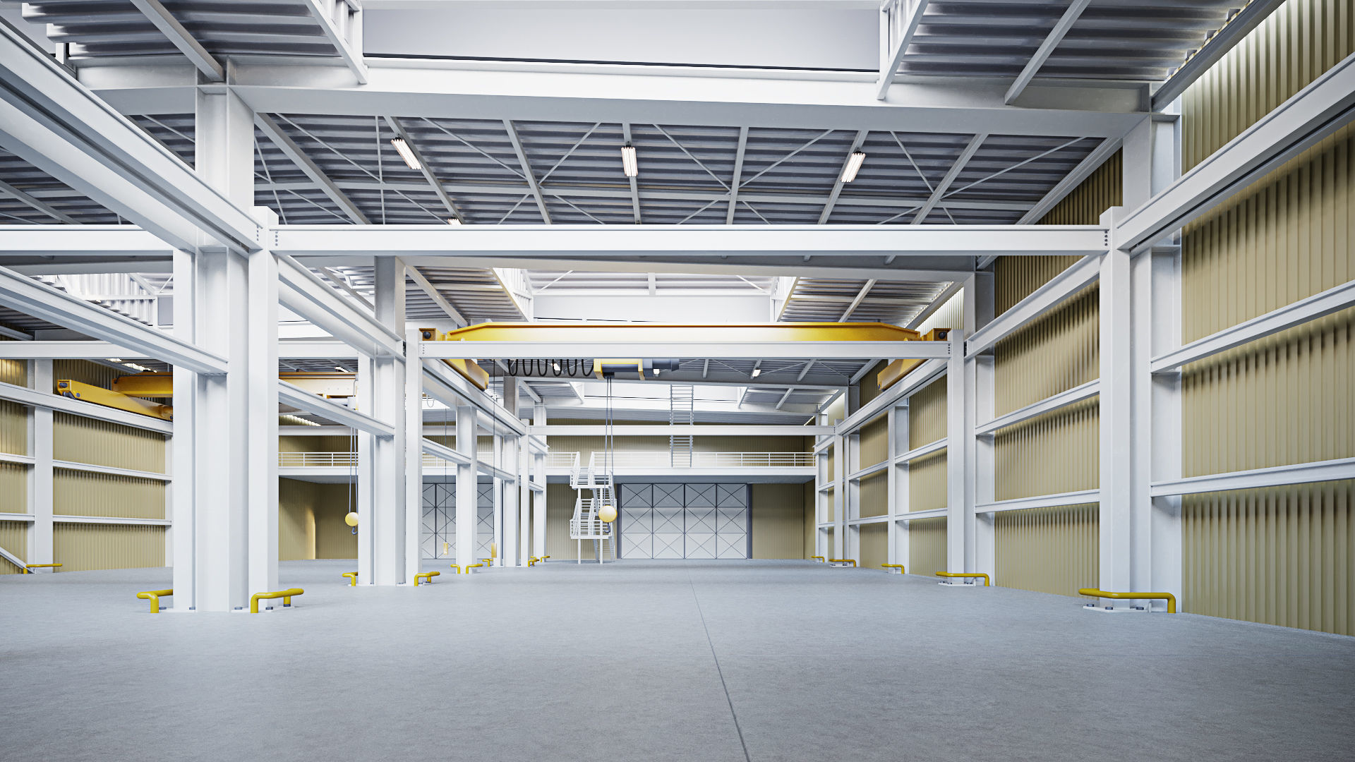 Warehouse Interior - Exterior 3D model_4