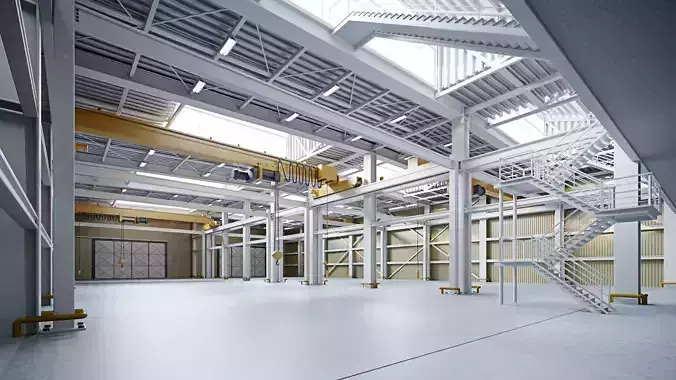 Warehouse Interior - Exterior  3D model