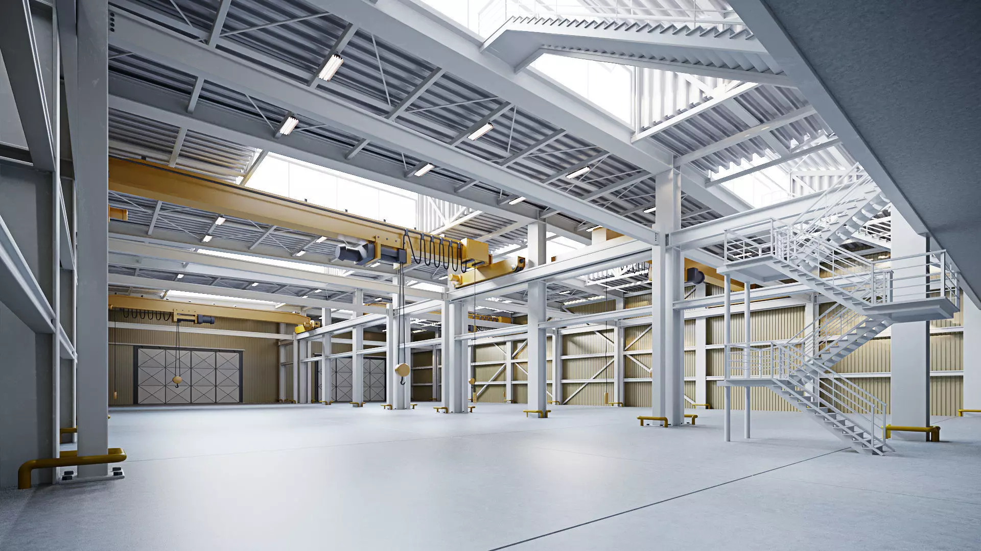 Warehouse Interior - Exterior 3D model_0