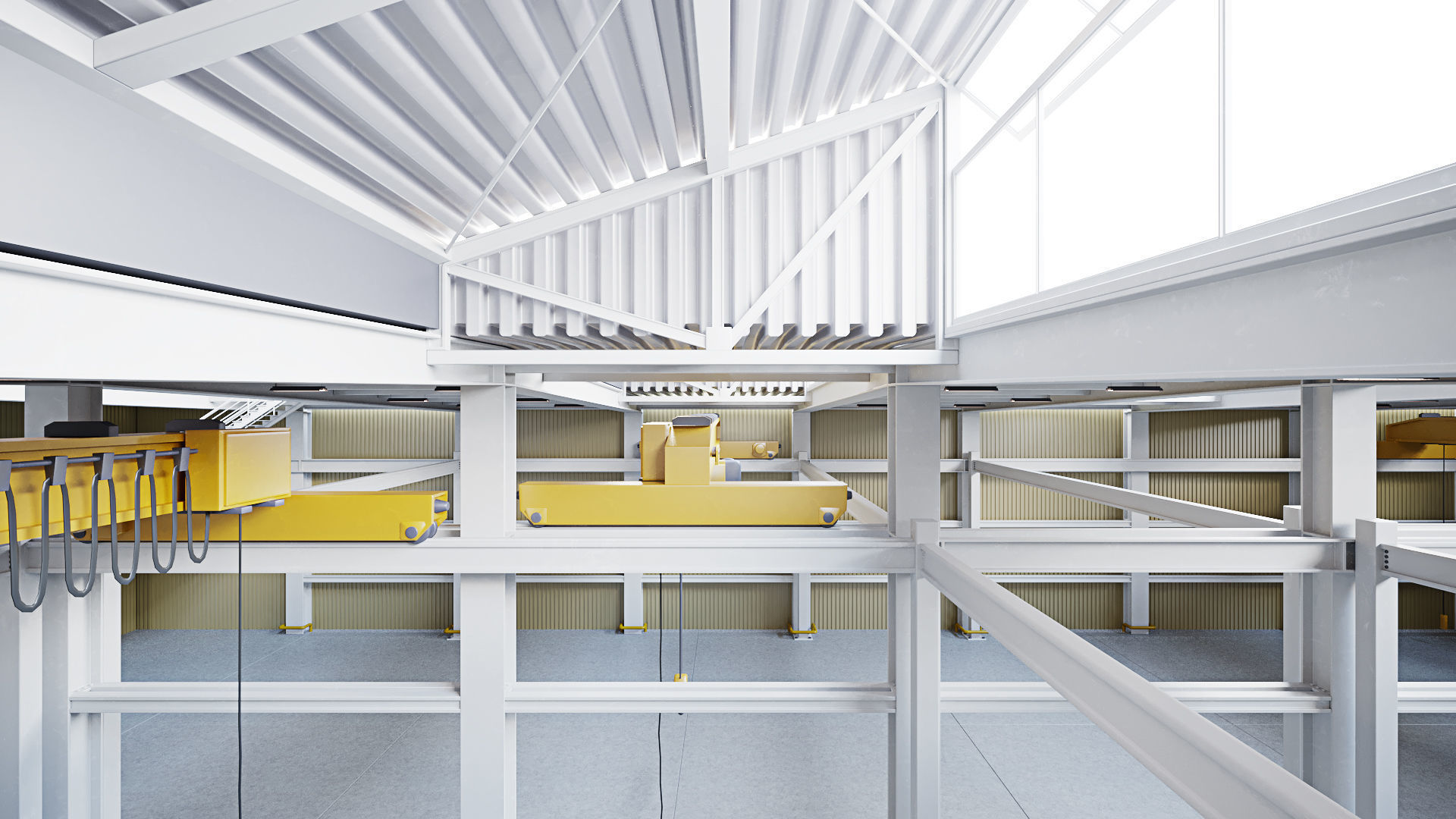 Warehouse Interior - Exterior 3D model_7