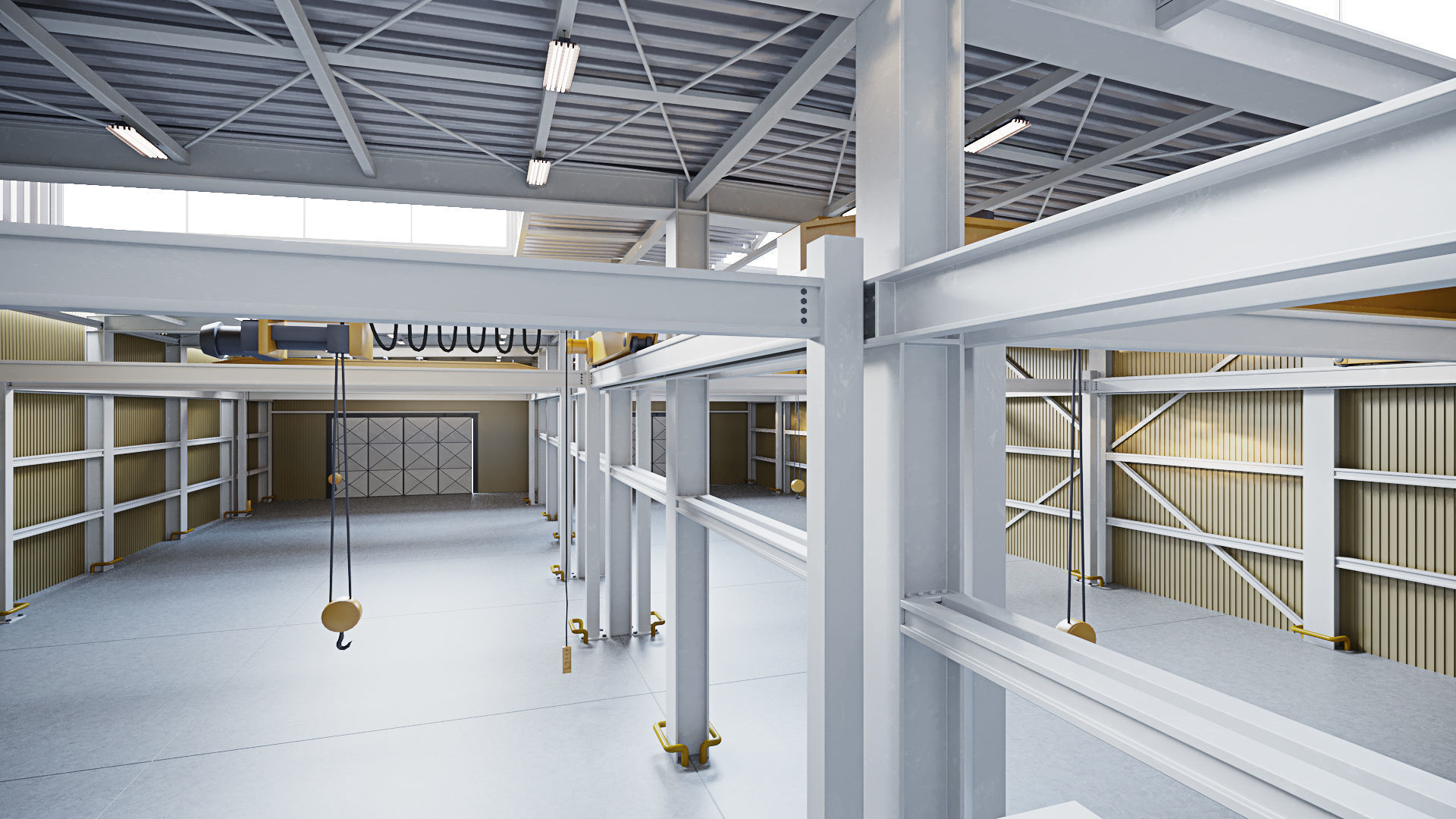 Warehouse Interior - Exterior 3D model_9