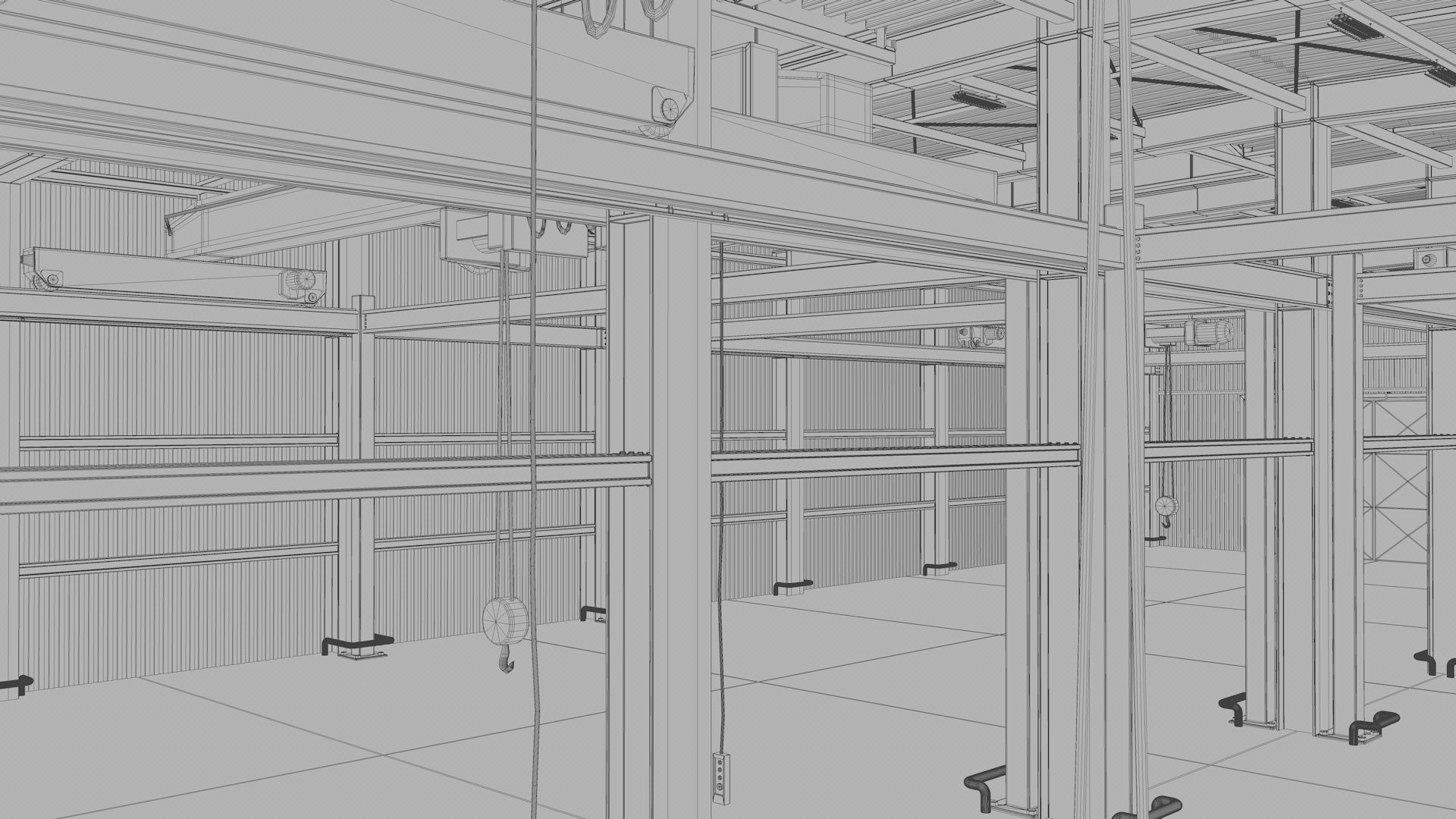 Warehouse Interior - Exterior 3D model_24