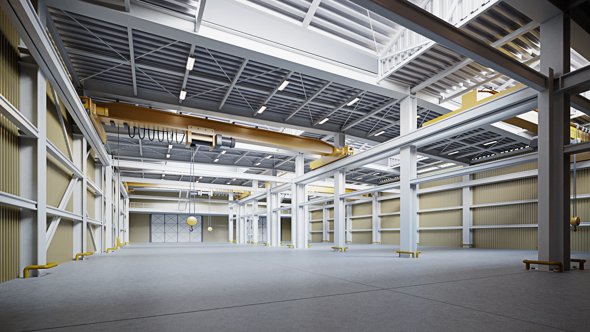 Warehouse Interior - Exterior 3D model_3