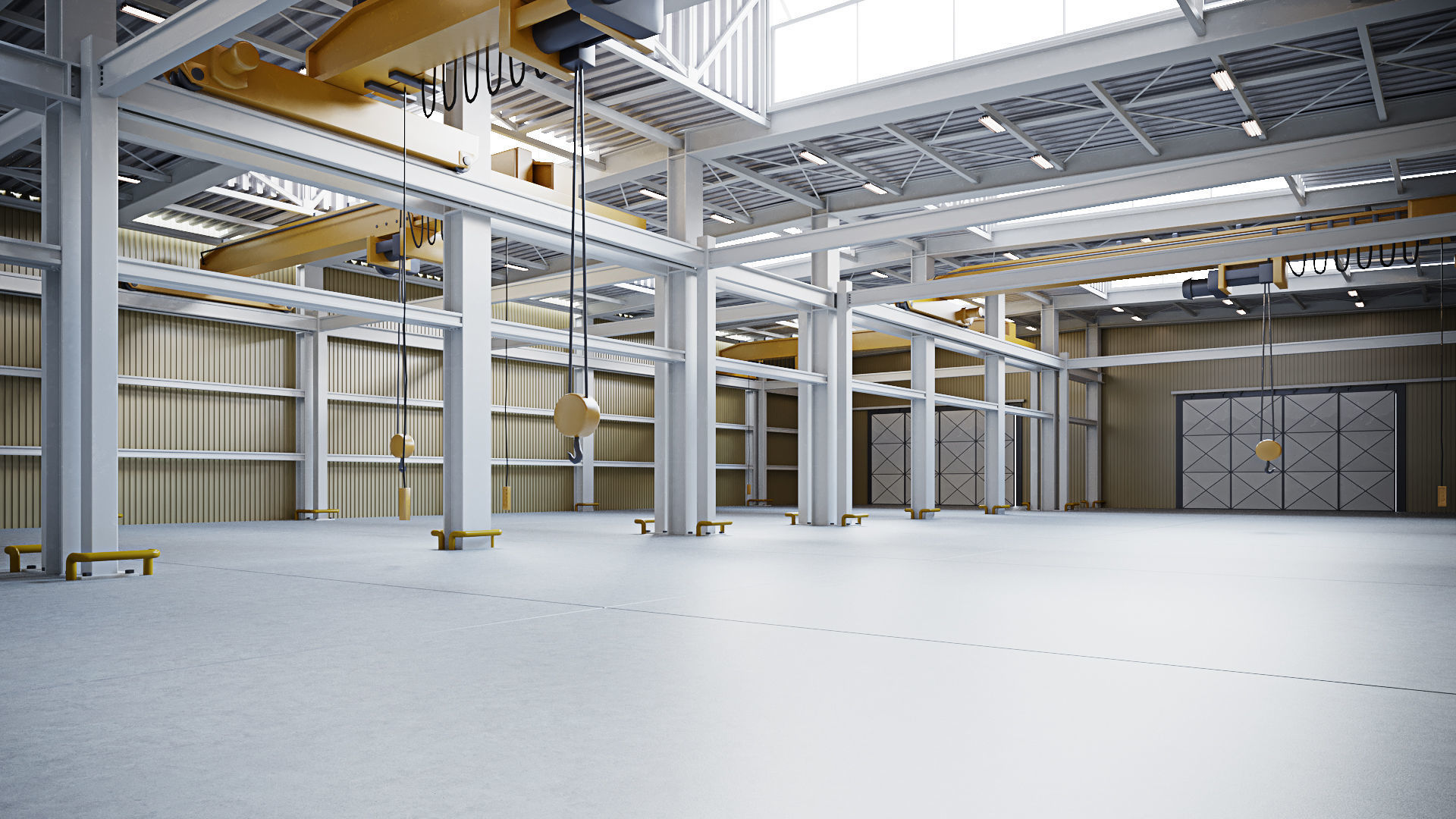 Warehouse Interior - Exterior 3D model_1