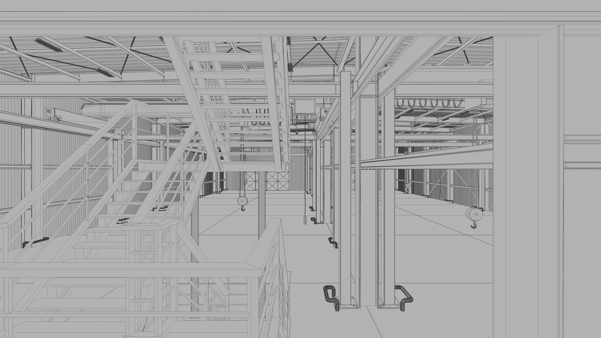 Warehouse Interior - Exterior 3D model_25