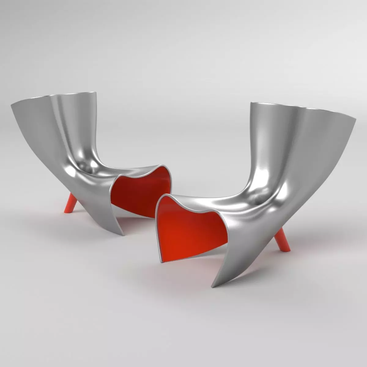 Alufelt Chair 3D model