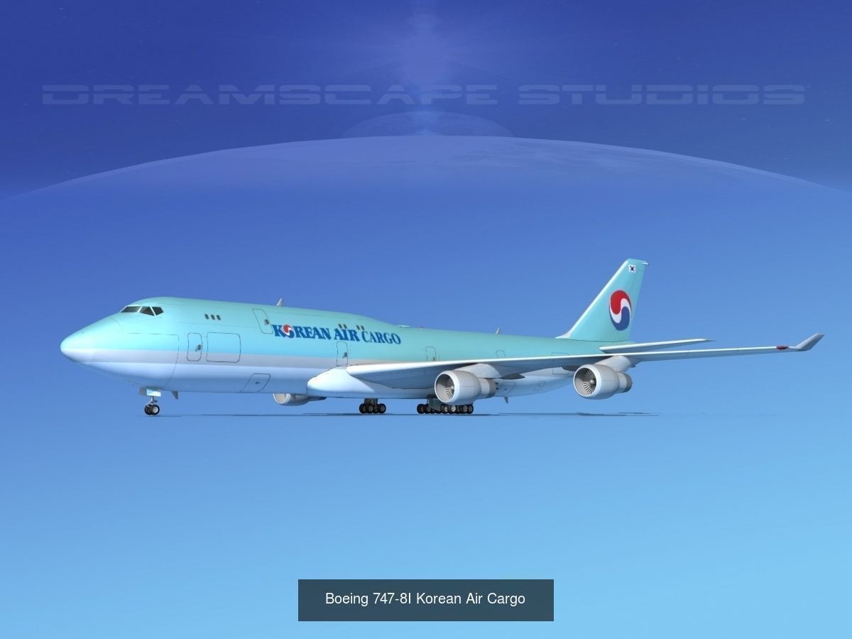26 Boeing 747-8I Airliners and Freighters 3D Model Collection_21