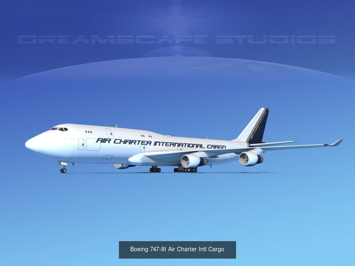 26 Boeing 747-8I Airliners and Freighters 3D Model Collection_7