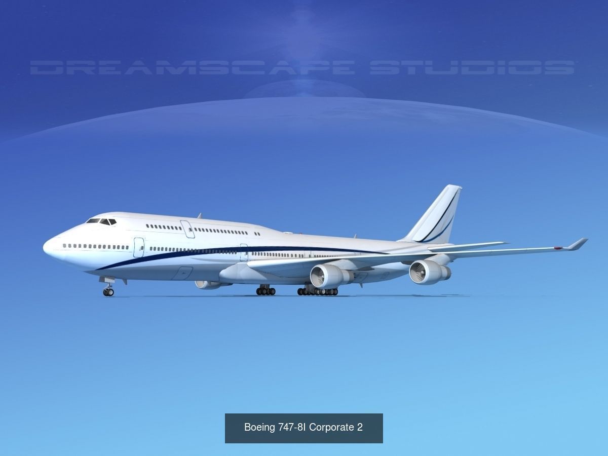 26 Boeing 747-8I Airliners and Freighters 3D Model Collection_18