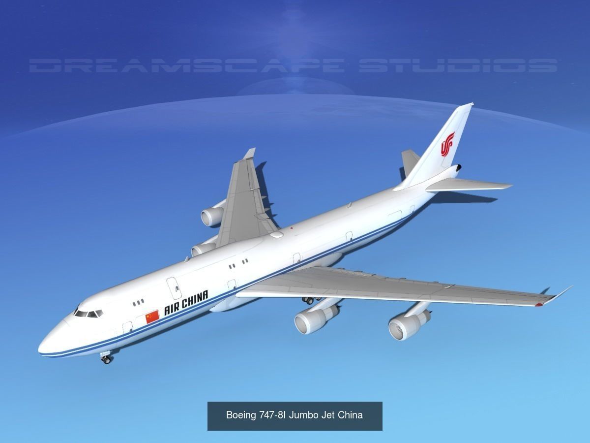 26 Boeing 747-8I Airliners and Freighters 3D Model Collection_8