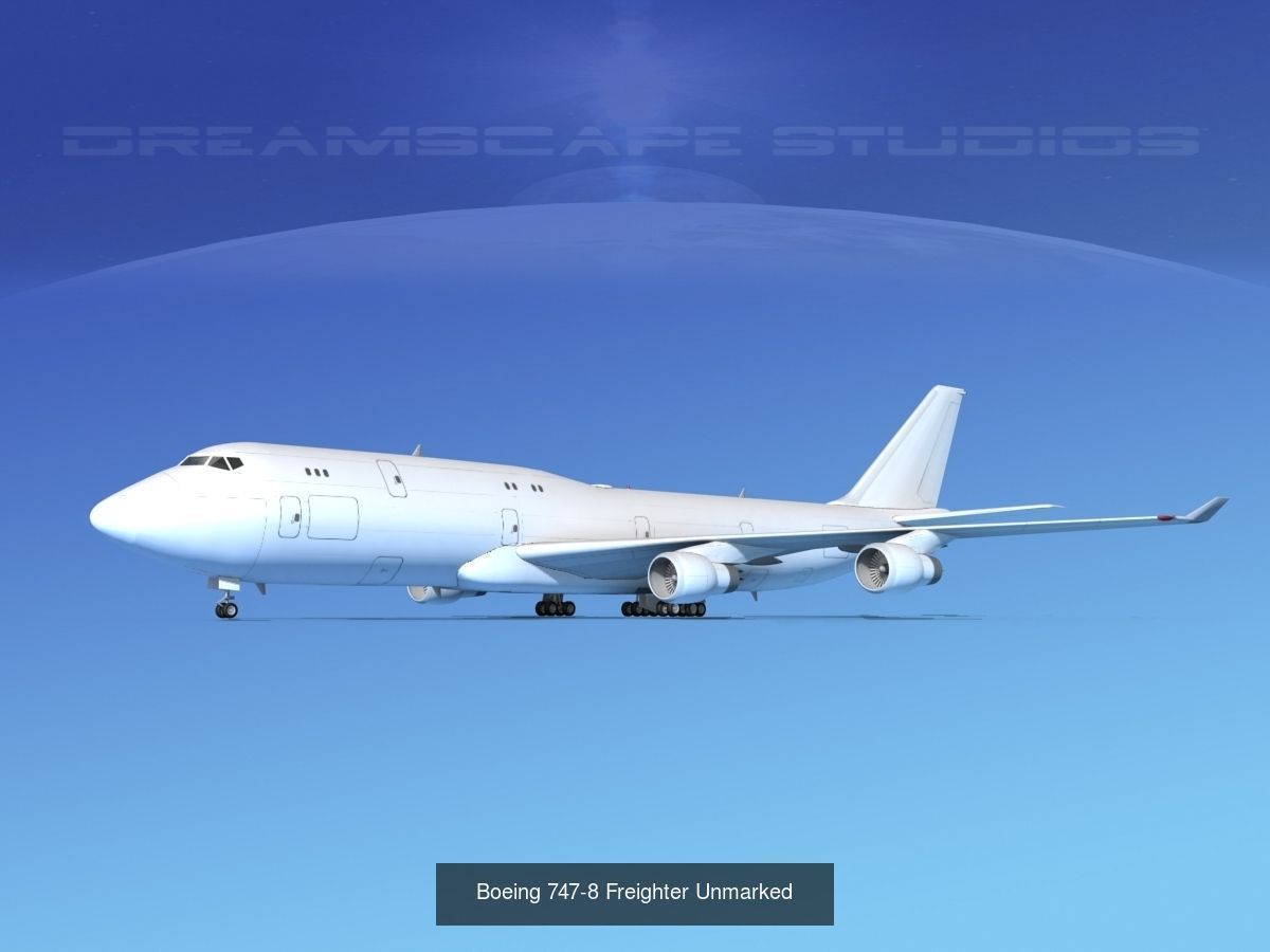 26 Boeing 747-8I Airliners and Freighters 3D Model Collection_28