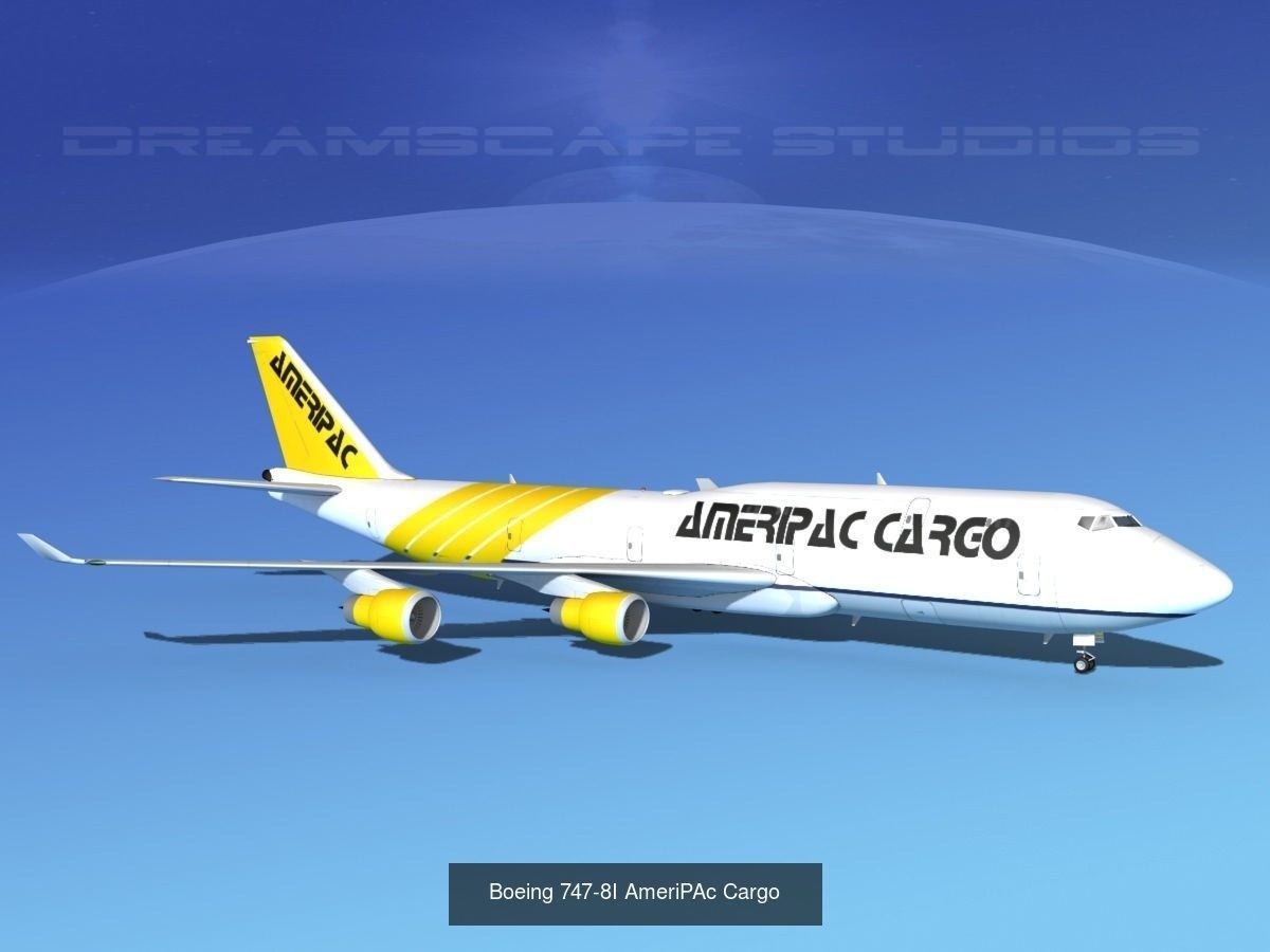 26 Boeing 747-8I Airliners and Freighters 3D Model Collection_9