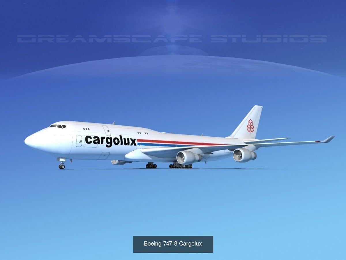 26 Boeing 747-8I Airliners and Freighters 3D Model Collection_16
