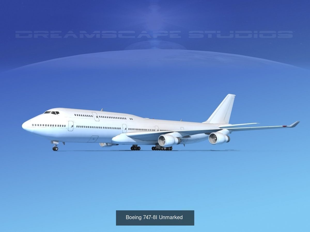 26 Boeing 747-8I Airliners and Freighters 3D Model Collection_27