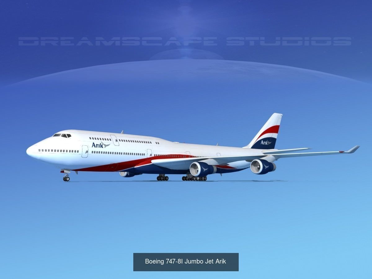26 Boeing 747-8I Airliners and Freighters 3D Model Collection_10