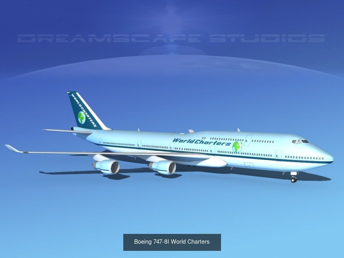 26 Boeing 747-8I Airliners and Freighters 3D Model Collection_31