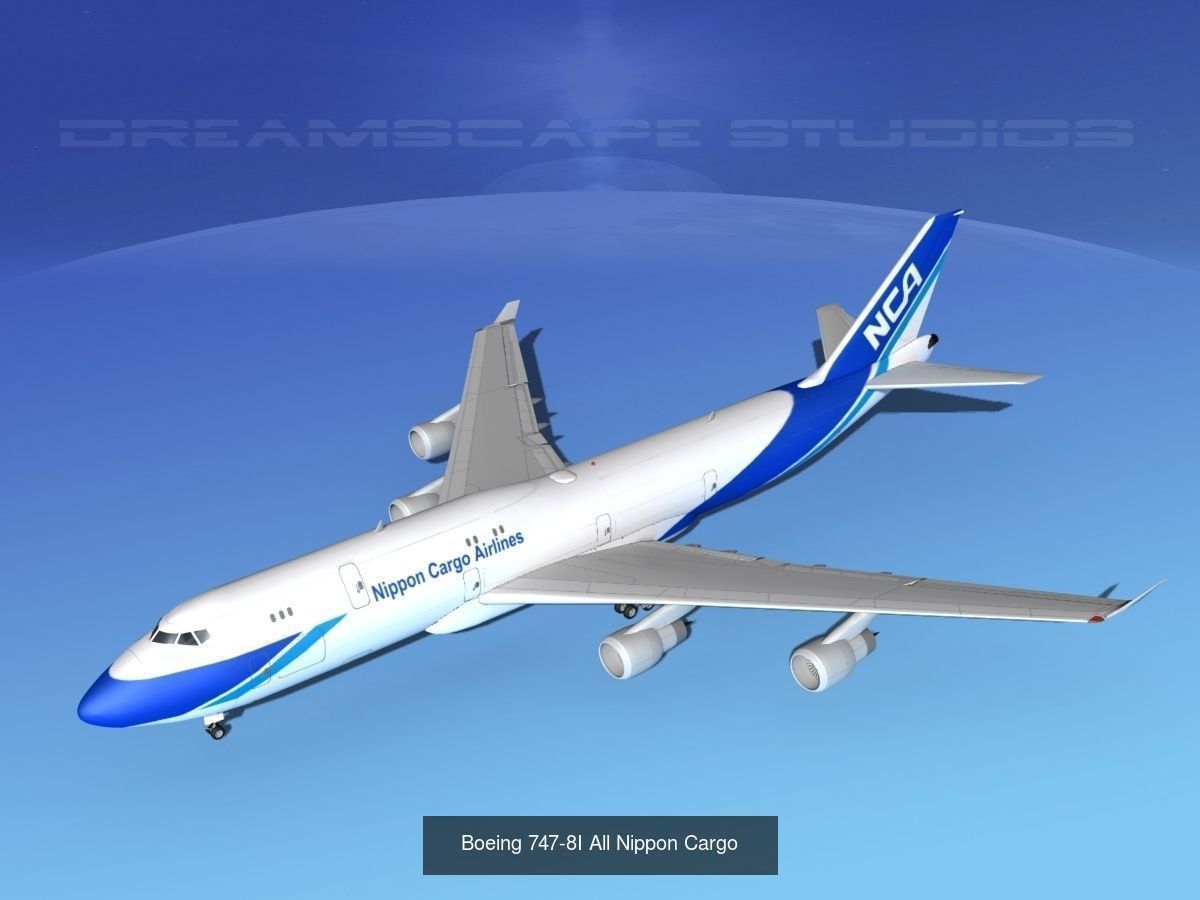 26 Boeing 747-8I Airliners and Freighters 3D Model Collection_23