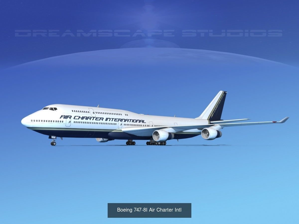 26 Boeing 747-8I Airliners and Freighters 3D Model Collection_6