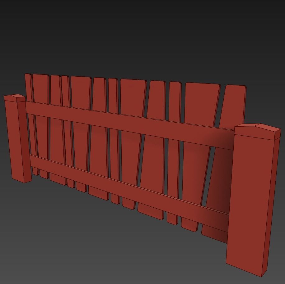 Playground decorative fence  3D model_7
