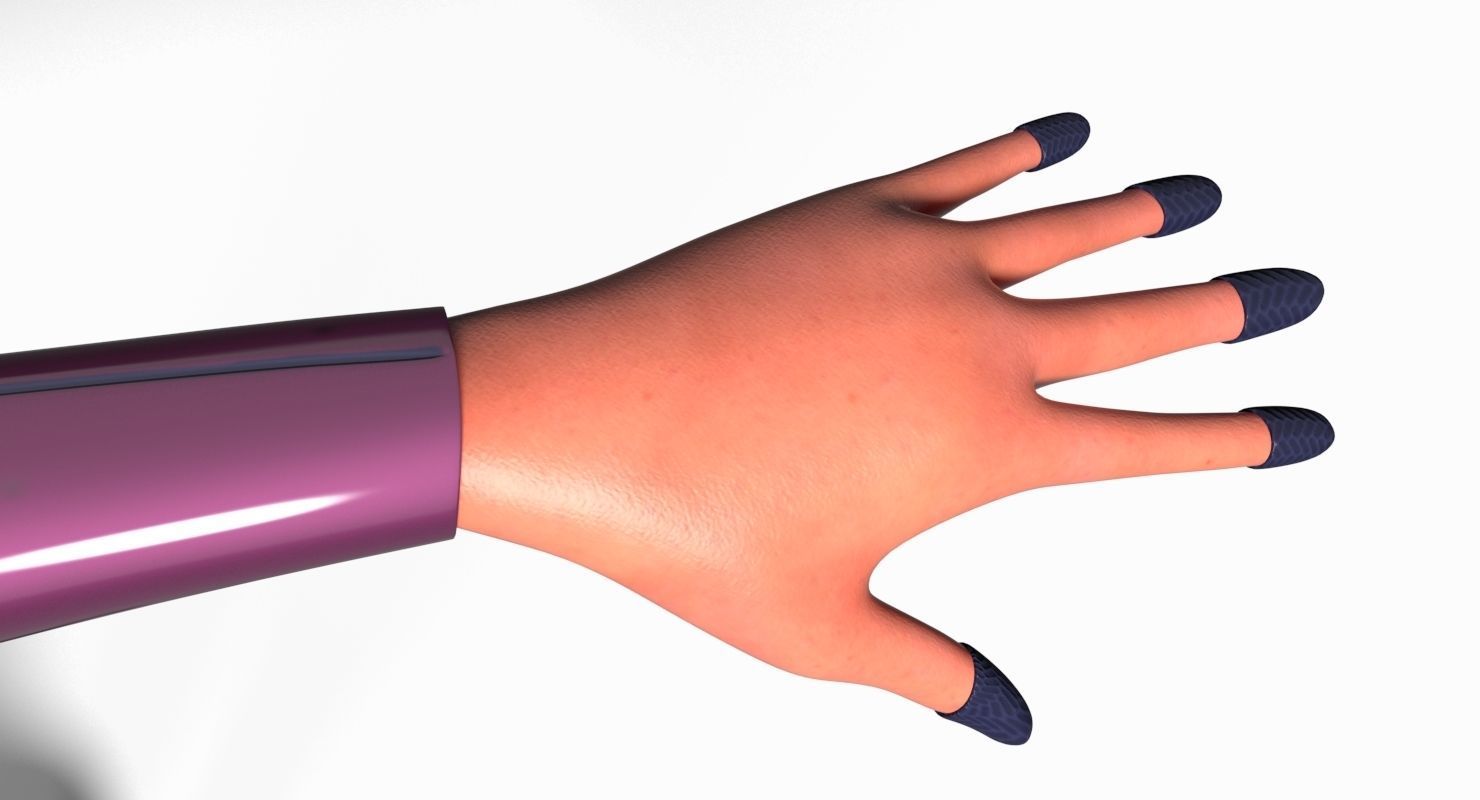 Sci-fi girl Rigged Low-poly 3D model_22