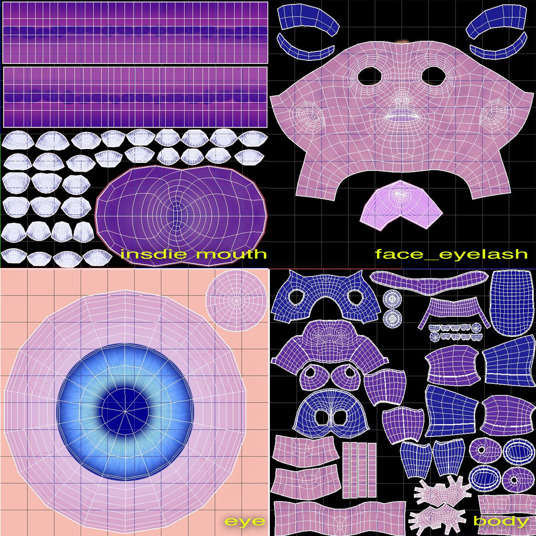 Sci-fi girl Rigged Low-poly 3D model_27