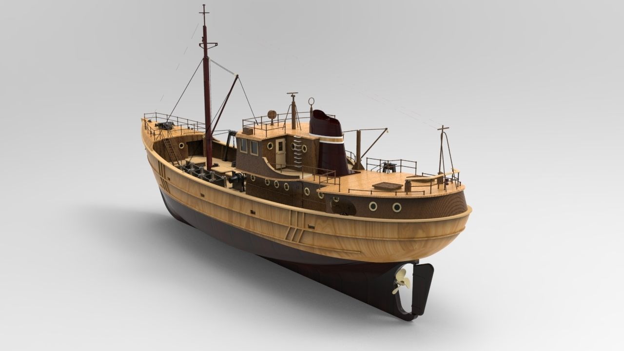 Sail Ship Low-poly 3D model_1