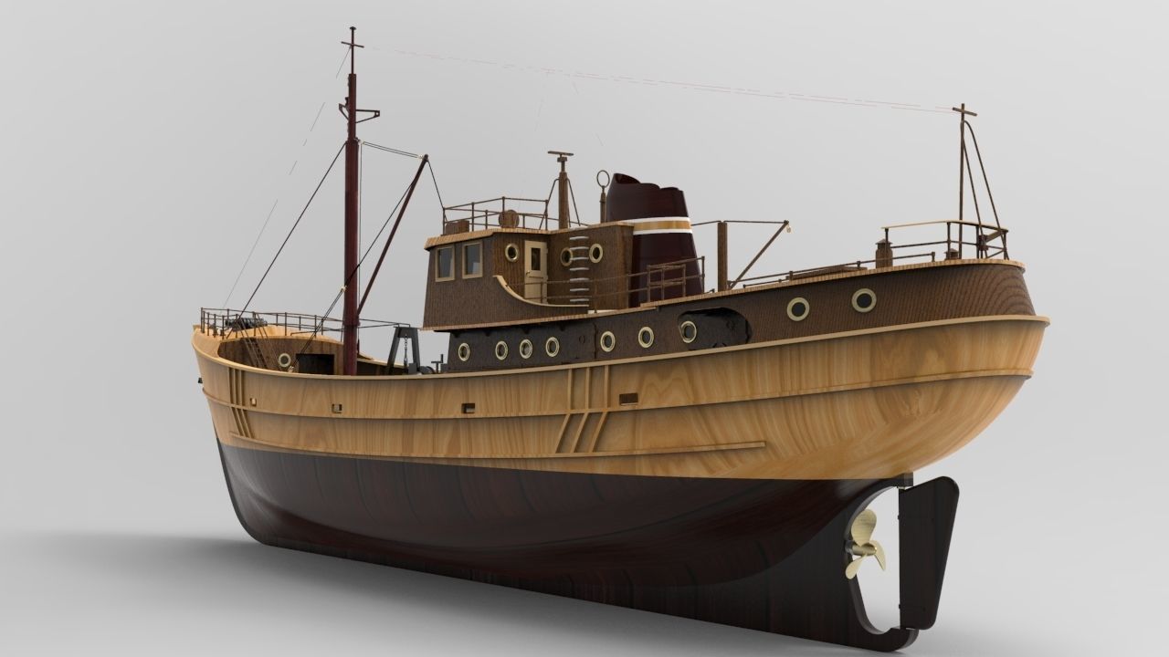 Sail Ship Low-poly 3D model_4