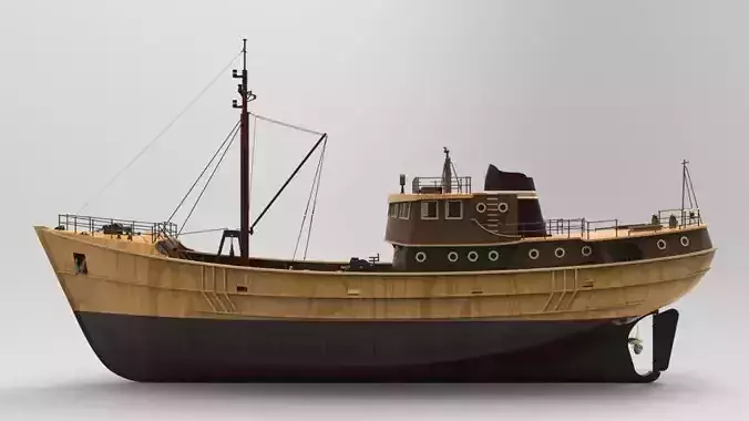 Sail Ship Low-poly 3D model
