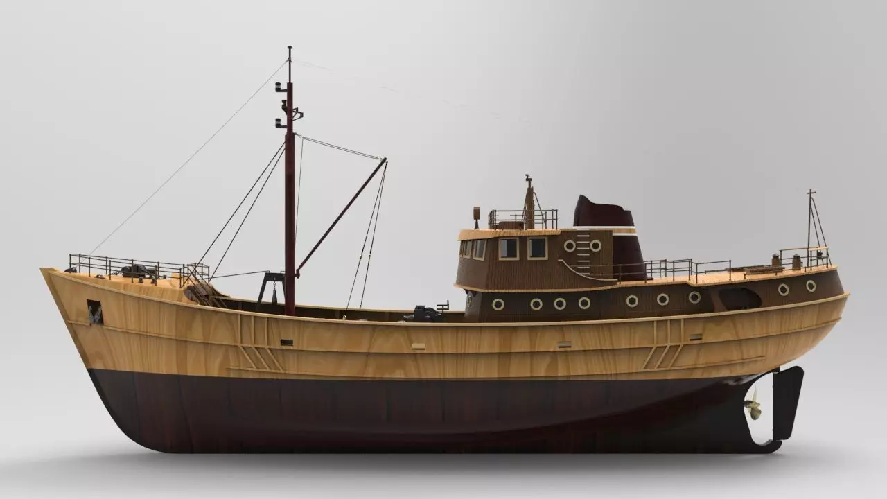 Sail Ship Low-poly 3D model_0