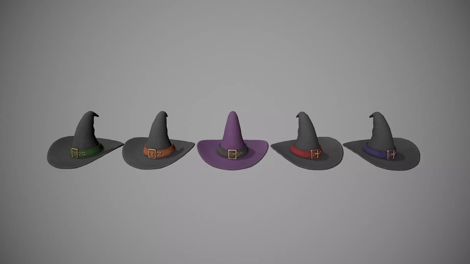 Witch Hat - Colour Variations Low-poly 3D model