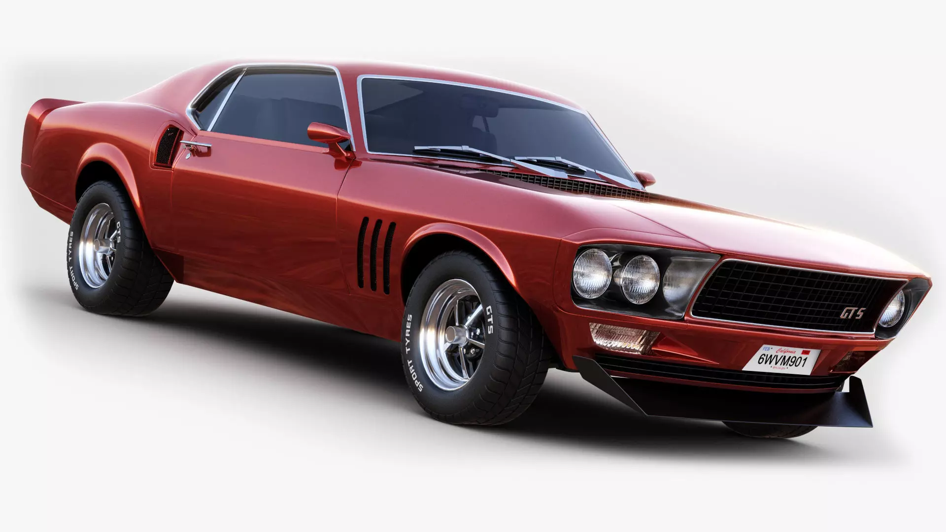 Generic Muscle Car 3D model_0