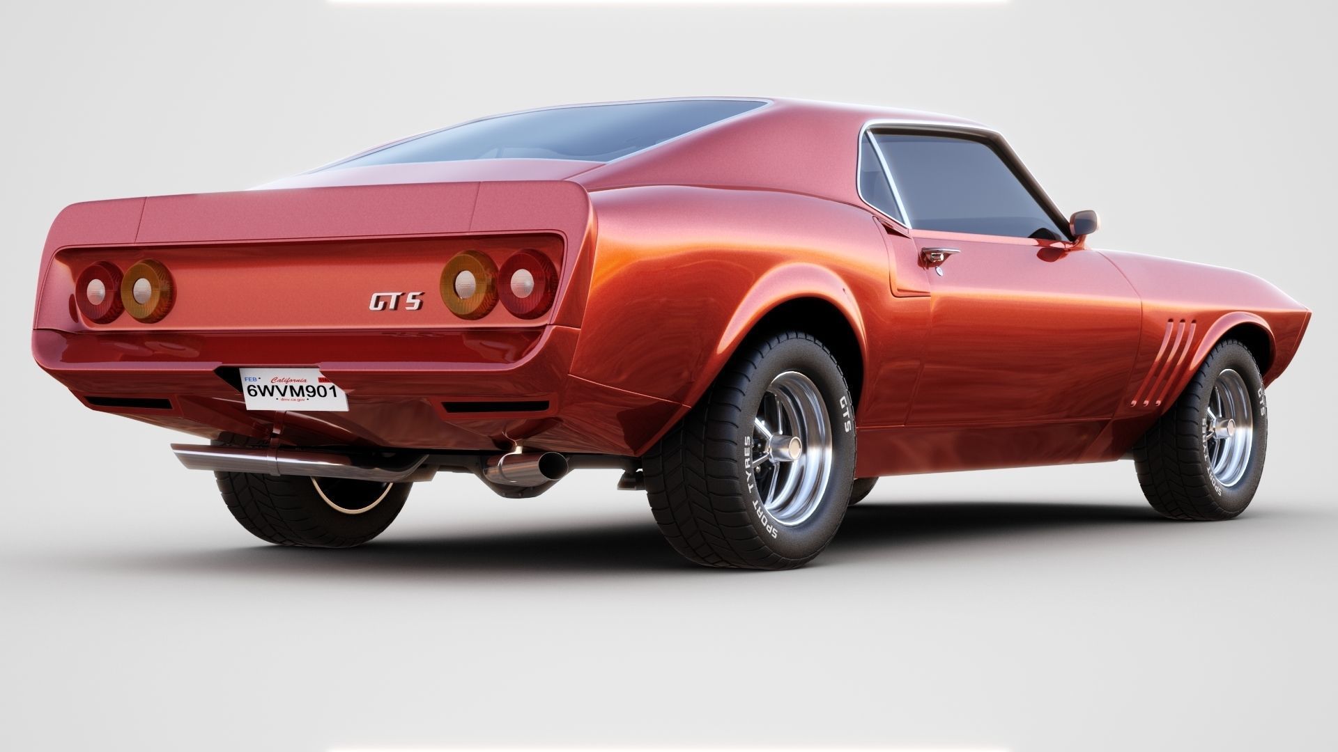 Generic Muscle Car 3D model_5